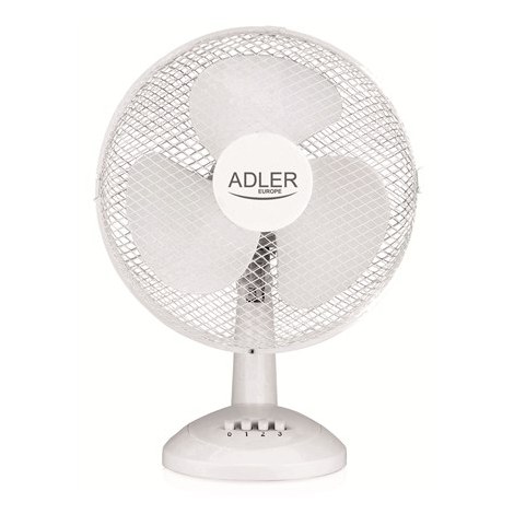 Adler | AD 7304 | Desk Fan | White | Diameter 40 cm | Number of speeds 3 | Oscillation | 45 W | No - 3